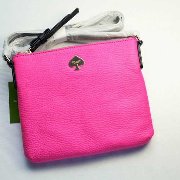 kate spade Leroy Street Tenley Cross-body Leather Bag in Snapdragon Pink - Picture 1 of 4